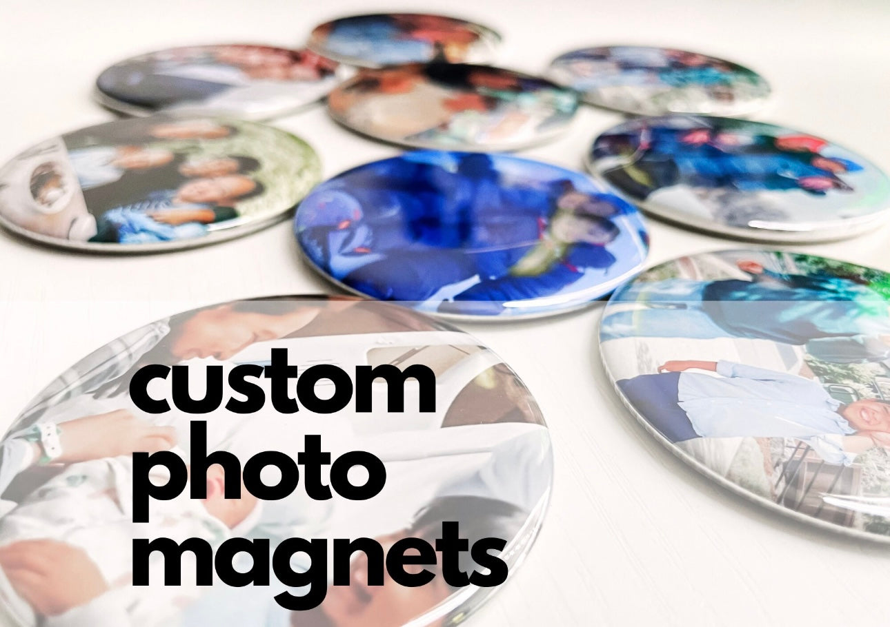 2 inch round custom photo magnets