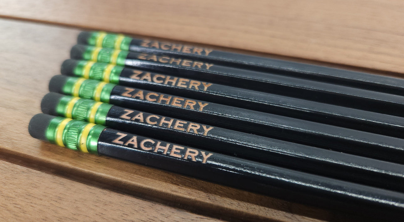 Engraved Black Pencils